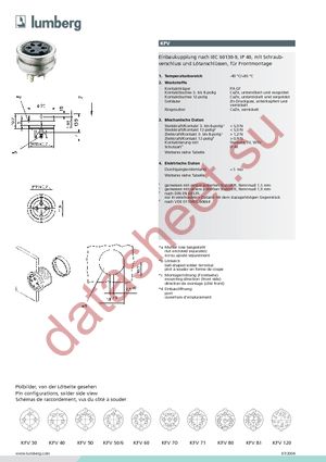 KFV 70 datasheet  